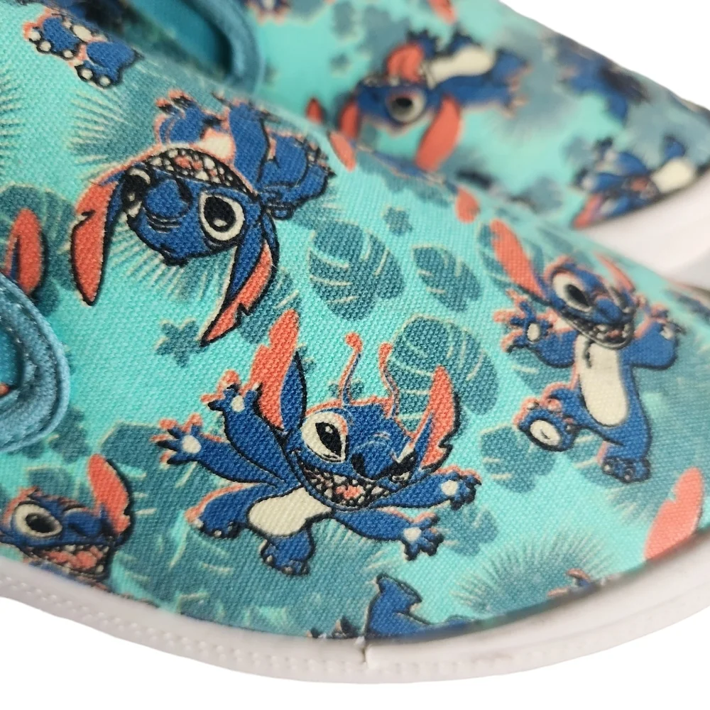 Disney Lilo and Stitch Hawaiian Sneakers Slip On Shoes Size 8
